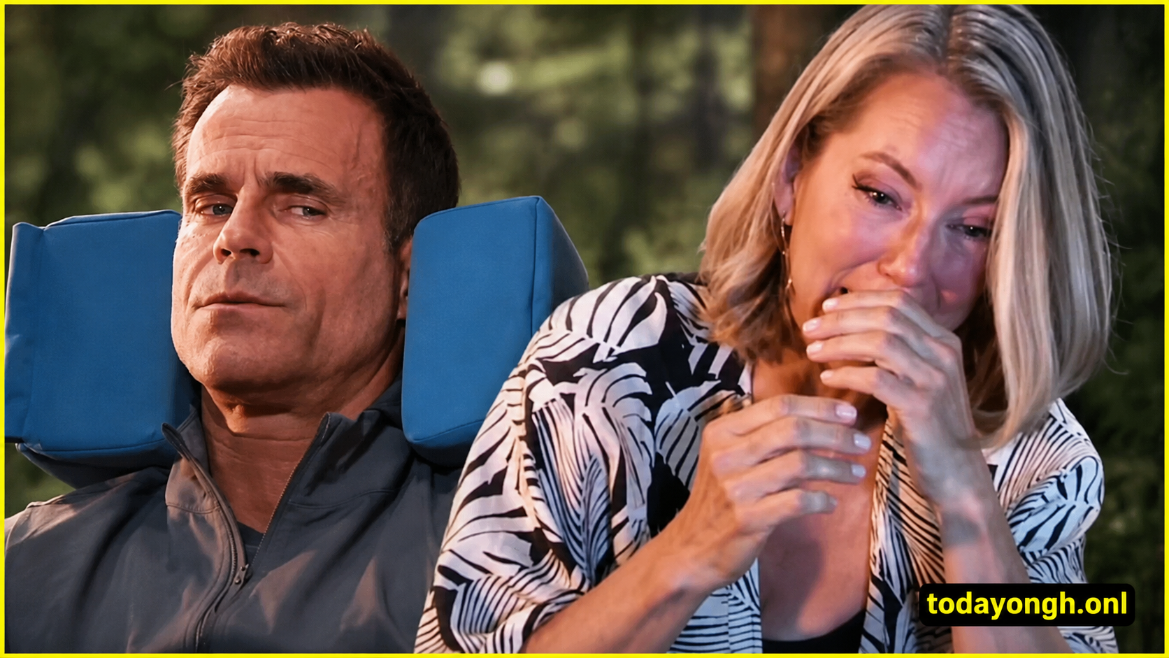 Nina pushes Drew into the water on General Hospital