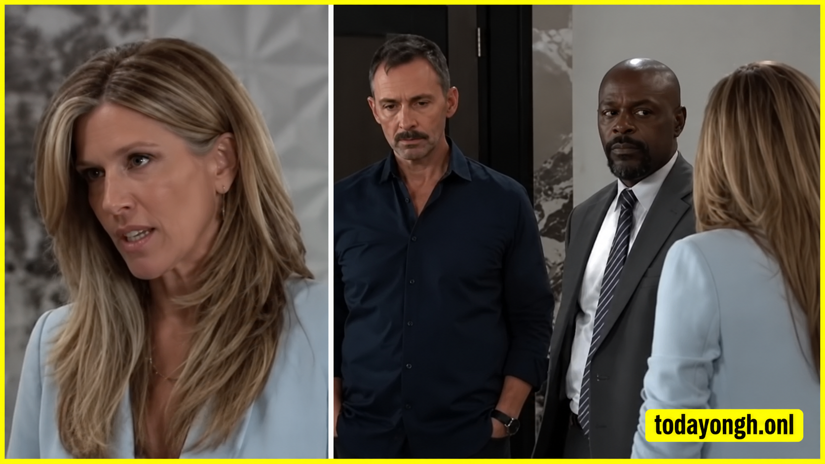 Carly Spencer points Agent William Baines toward Nina Reeves.